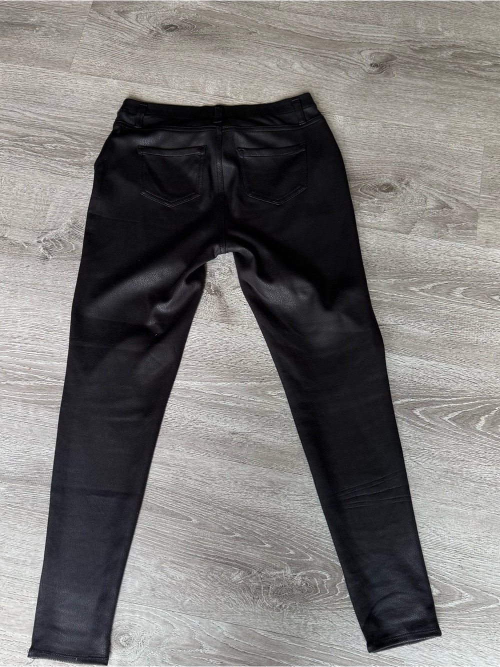 Faded Glory Black Faux Leather Skinny Leggings